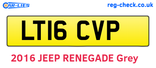 LT16CVP are the vehicle registration plates.