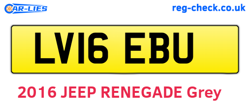 LV16EBU are the vehicle registration plates.