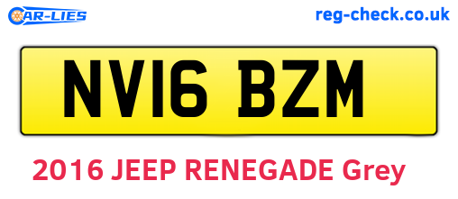 NV16BZM are the vehicle registration plates.