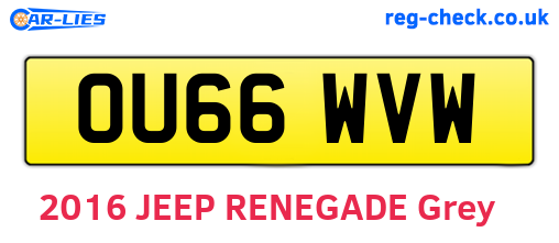 OU66WVW are the vehicle registration plates.
