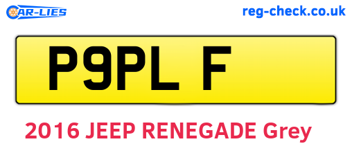 P9PLF are the vehicle registration plates.