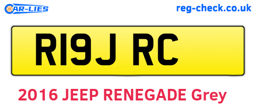 R19JRC are the vehicle registration plates.