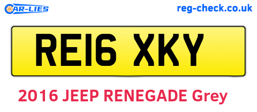 RE16XKY are the vehicle registration plates.
