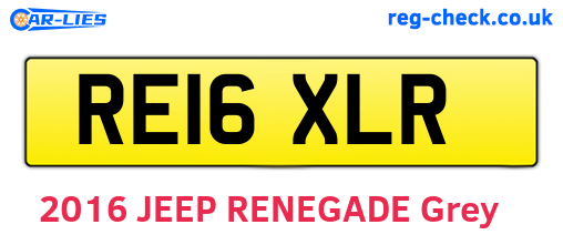 RE16XLR are the vehicle registration plates.