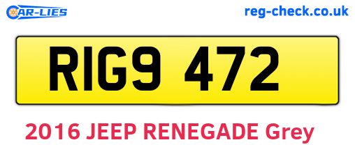 RIG9472 are the vehicle registration plates.