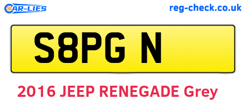 S8PGN are the vehicle registration plates.