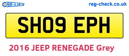 SH09EPH are the vehicle registration plates.