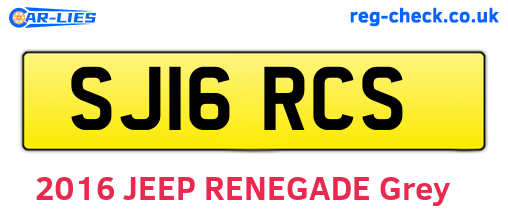 SJ16RCS are the vehicle registration plates.