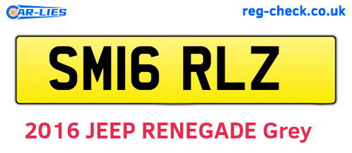 SM16RLZ are the vehicle registration plates.