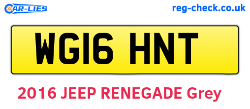 WG16HNT are the vehicle registration plates.