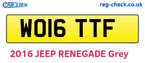 WO16TTF are the vehicle registration plates.