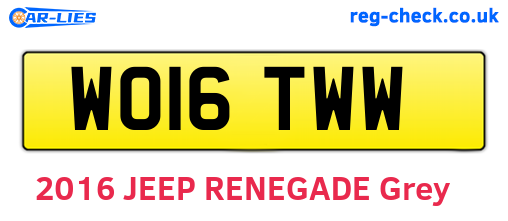 WO16TWW are the vehicle registration plates.