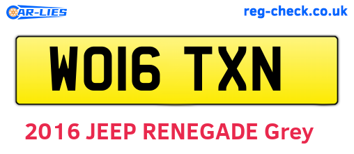 WO16TXN are the vehicle registration plates.