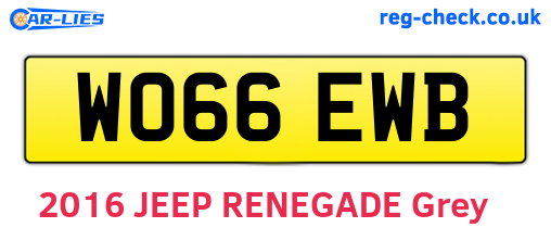 WO66EWB are the vehicle registration plates.