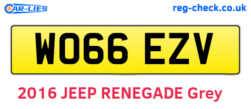 WO66EZV are the vehicle registration plates.