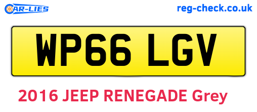 WP66LGV are the vehicle registration plates.