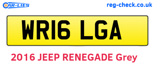 WR16LGA are the vehicle registration plates.