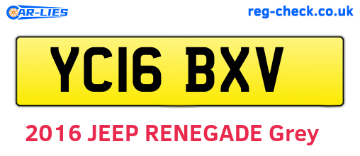 YC16BXV are the vehicle registration plates.