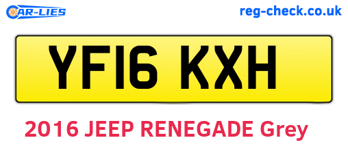 YF16KXH are the vehicle registration plates.