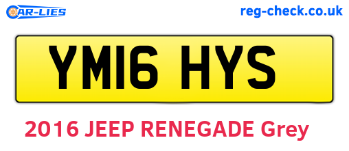 YM16HYS are the vehicle registration plates.