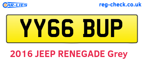 YY66BUP are the vehicle registration plates.