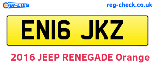 EN16JKZ are the vehicle registration plates.
