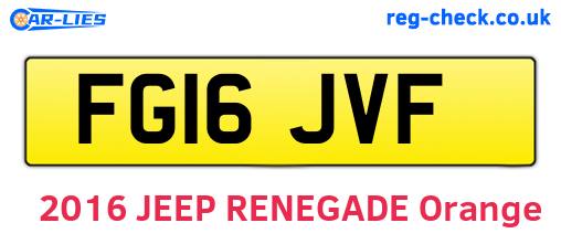 FG16JVF are the vehicle registration plates.