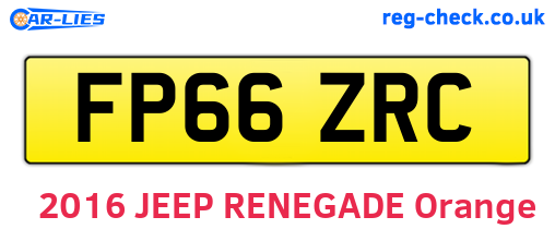 FP66ZRC are the vehicle registration plates.