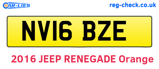NV16BZE are the vehicle registration plates.