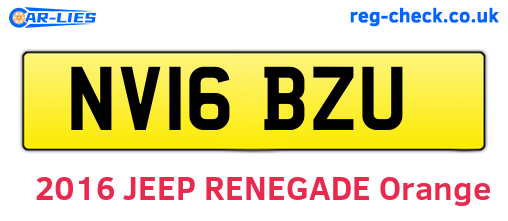 NV16BZU are the vehicle registration plates.