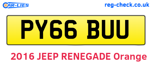 PY66BUU are the vehicle registration plates.