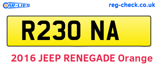 R23ONA are the vehicle registration plates.