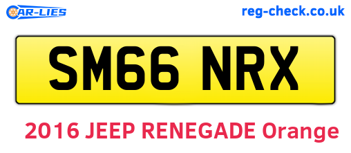 SM66NRX are the vehicle registration plates.
