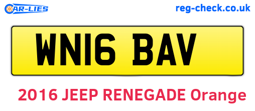 WN16BAV are the vehicle registration plates.