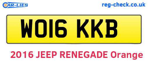 WO16KKB are the vehicle registration plates.