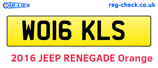 WO16KLS are the vehicle registration plates.