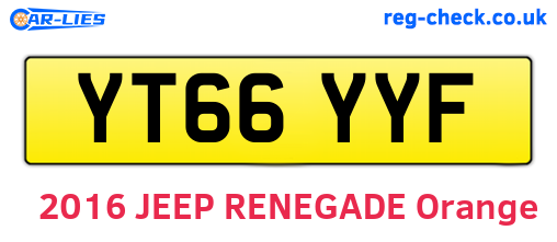 YT66YYF are the vehicle registration plates.