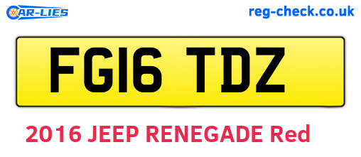 FG16TDZ are the vehicle registration plates.