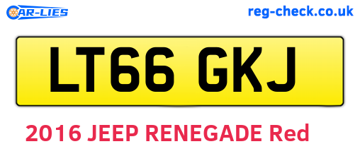 LT66GKJ are the vehicle registration plates.