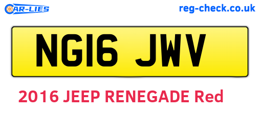 NG16JWV are the vehicle registration plates.