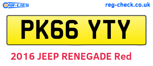 PK66YTY are the vehicle registration plates.