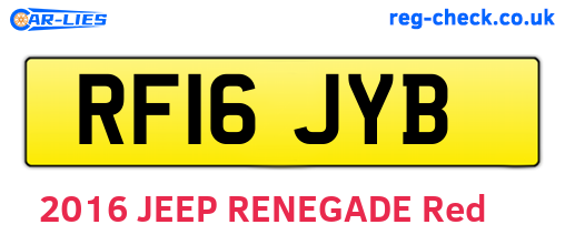 RF16JYB are the vehicle registration plates.