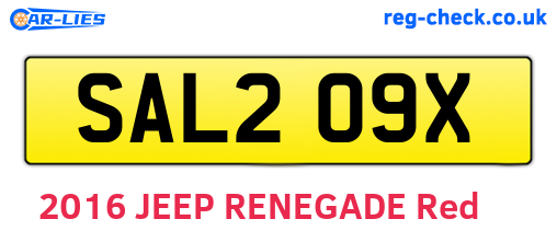 SAL209X are the vehicle registration plates.