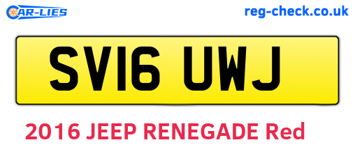 SV16UWJ are the vehicle registration plates.