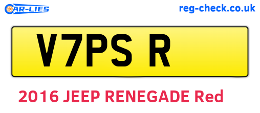 V7PSR are the vehicle registration plates.