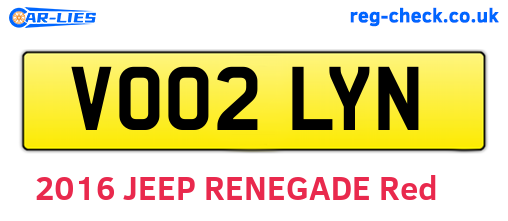 VO02LYN are the vehicle registration plates.