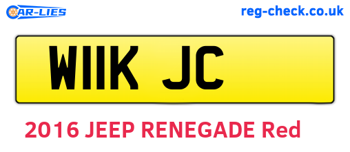 W11KJC are the vehicle registration plates.