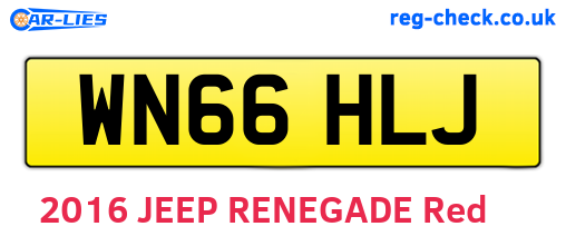 WN66HLJ are the vehicle registration plates.