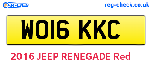WO16KKC are the vehicle registration plates.
