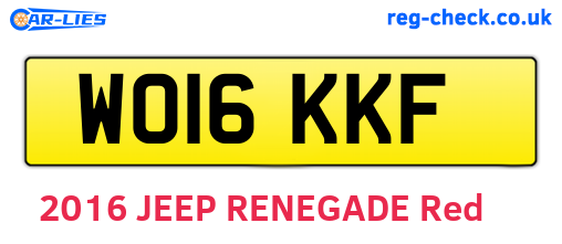 WO16KKF are the vehicle registration plates.
